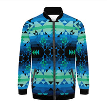 Load image into Gallery viewer, Green Star Zippered Collared Lightweight Jacket
