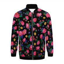 Load image into Gallery viewer, Kokum Ceremony Black Zippered Collared Lightweight Jacket
