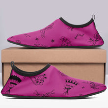 Load image into Gallery viewer, Ledger Dabbles Magenta Kid&#39;s Sockamoccs Slip On Shoes

