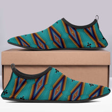 Load image into Gallery viewer, Diamond in the Bluff Turquoise Kid&#39;s Sockamoccs Slip On Shoes
