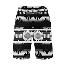 Load image into Gallery viewer, Okotoks Black and White Athletic Shorts with Pockets
