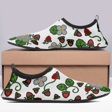 Load image into Gallery viewer, Strawberry Dreams White Kid&#39;s Sockamoccs Slip On Shoes
