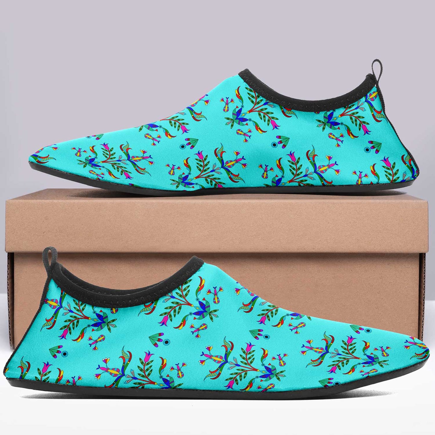 Dakota Damask Turquoise Sockamoccs