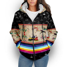 Load image into Gallery viewer, Horses Running Black Sky Sherpa Hoodie
