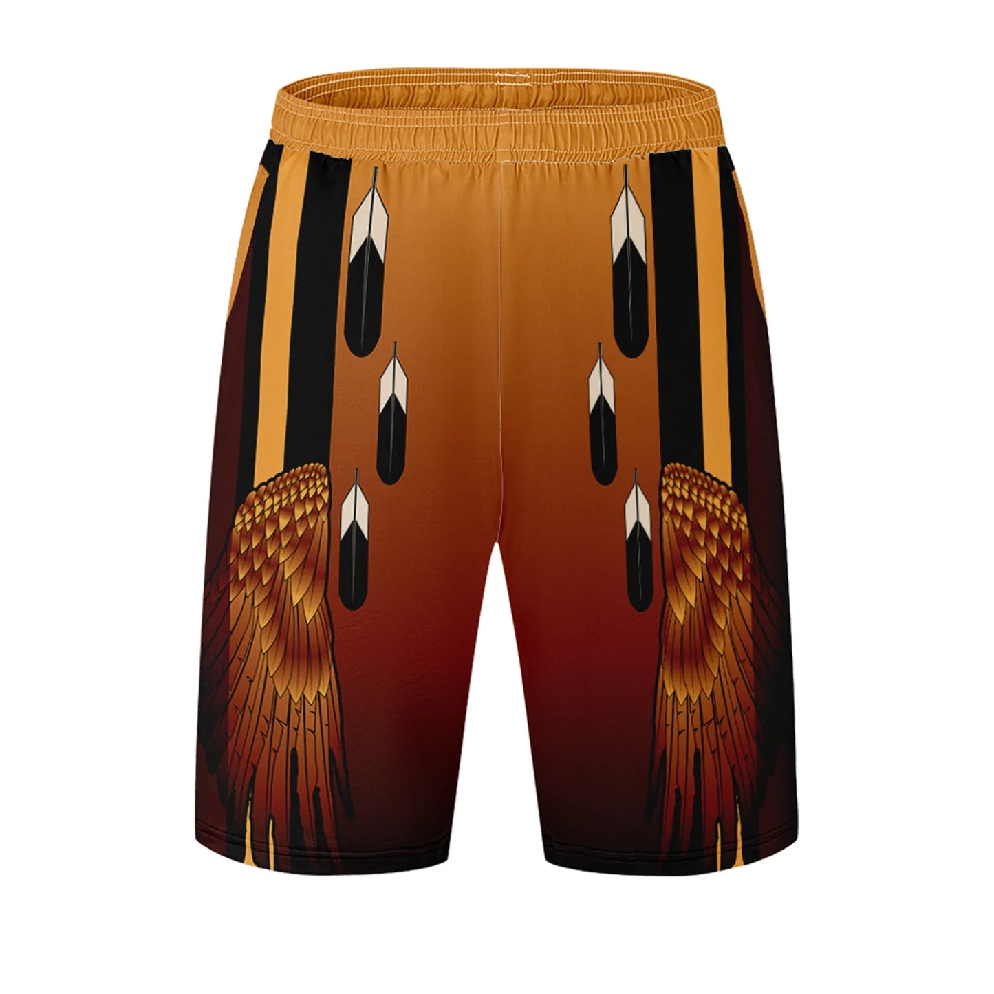 Eagle Wing Athletic Shorts with Pockets