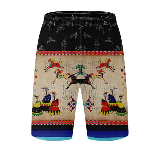 Horses Running Athletic Shorts