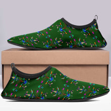 Load image into Gallery viewer, Dakota Damask Green Kid&#39;s Sockamoccs Slip On Shoes
