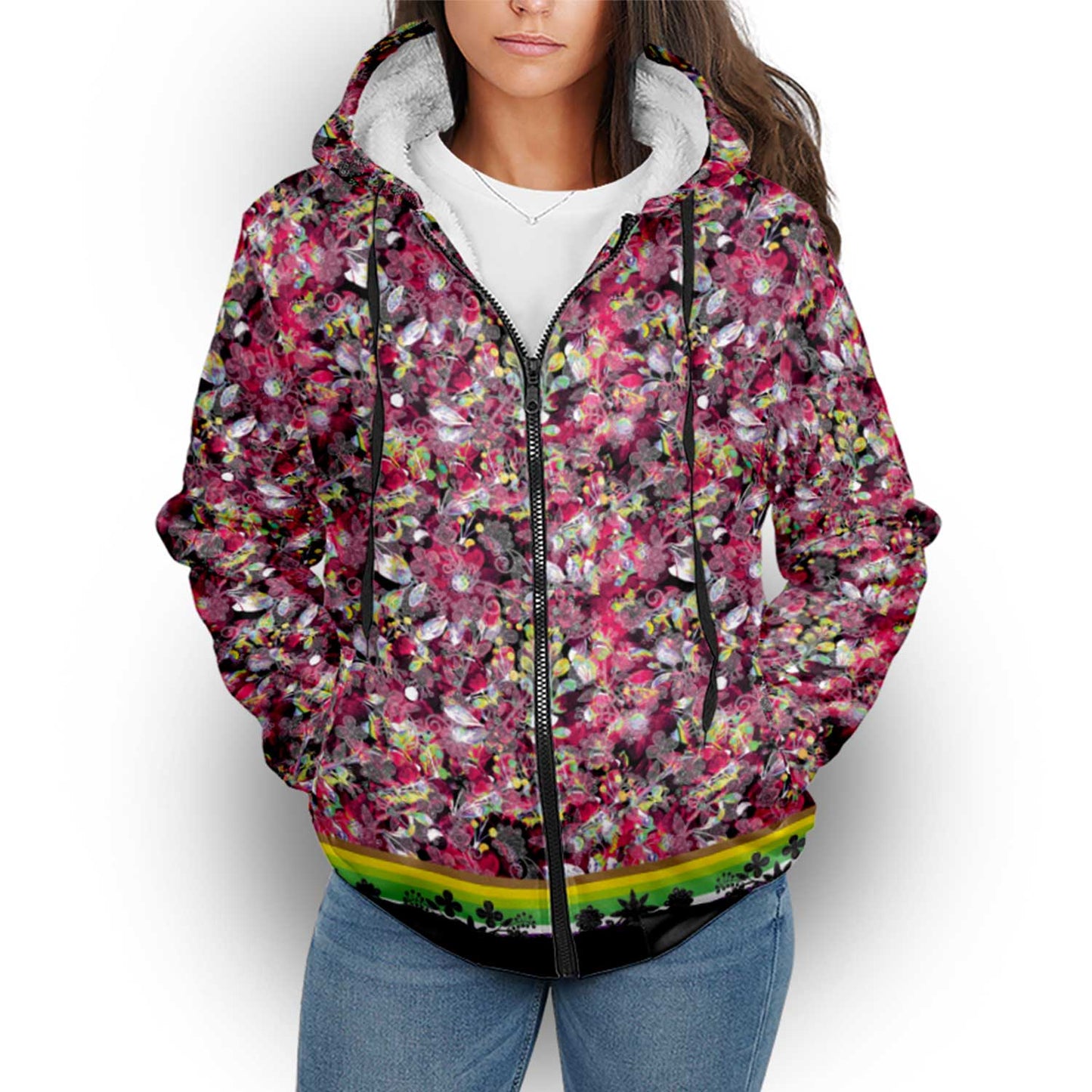 Culture in Nature Maroon Sherpa Hoodie
