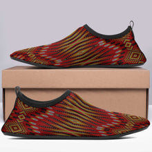 Load image into Gallery viewer, Fire Feather Red Kid&#39;s Sockamoccs Slip On Shoes
