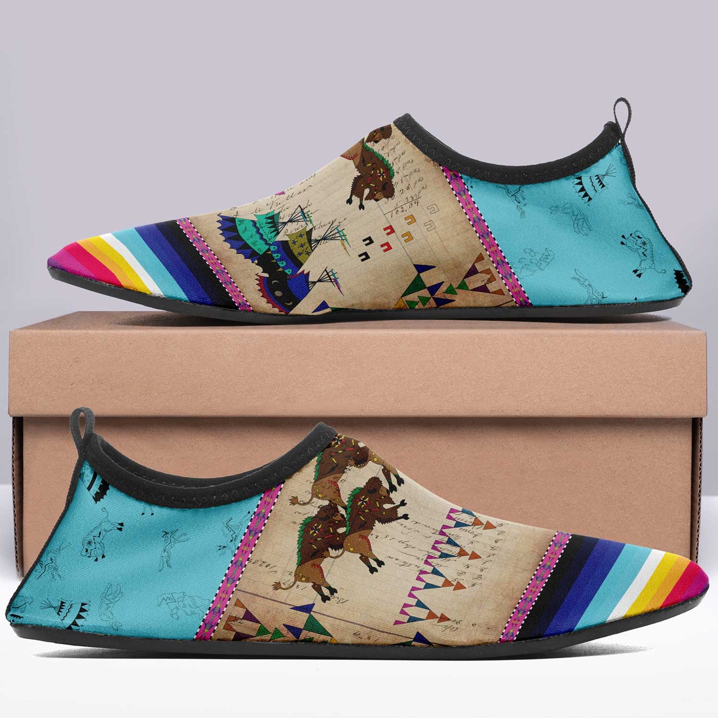 Buffalos Running Sky Kid's Sockamoccs