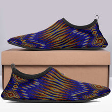 Load image into Gallery viewer, Fire Feather Blue Kid&#39;s Sockamoccs Slip On Shoes
