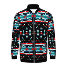 Load image into Gallery viewer, Visions of Peaceful Nights Youth Zippered Collared Lightweight Jacket
