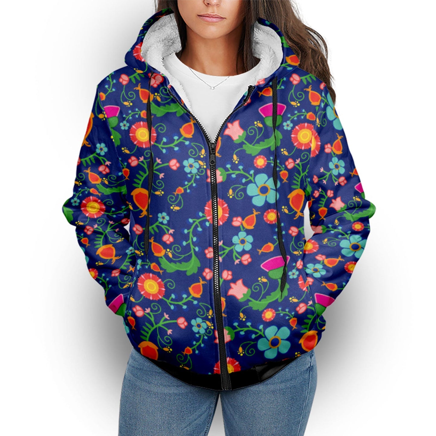 Bee Spring Twilight Sherpa Hoodie