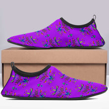 Load image into Gallery viewer, Dakota Damask Purple Sockamoccs
