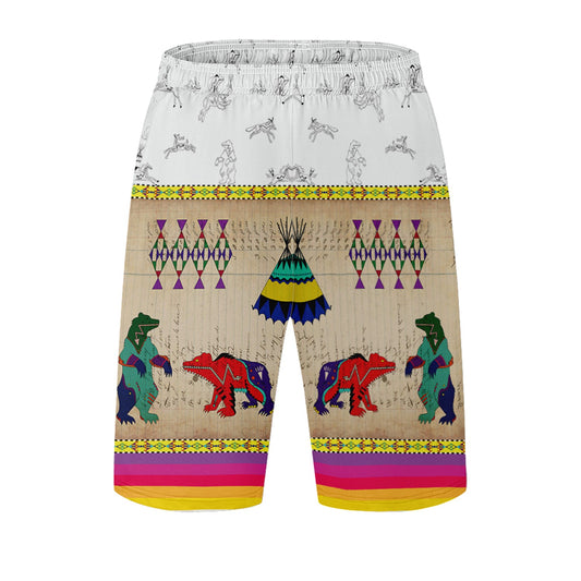 Bear Ledger White Clay Athletic Shorts
