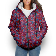 Load image into Gallery viewer, Cardinal Garden Sherpa Hoodie
