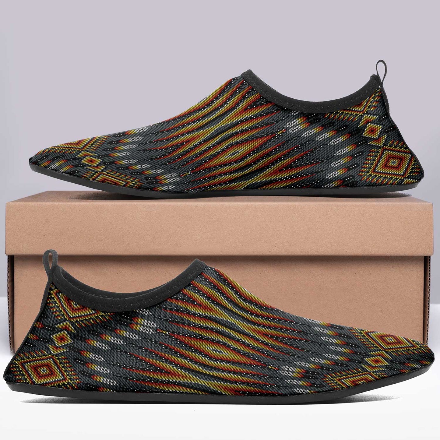 Fire Feather Grey Kid's Sockamoccs