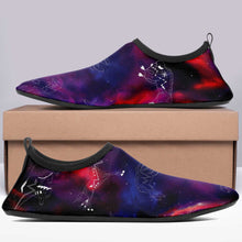 Load image into Gallery viewer, Animal Ancestors 3 Blue Pink Swirl Kid&#39;s Sockamoccs Slip On Shoes
