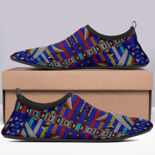 Load image into Gallery viewer, Medicine Blessing Blue Kid&#39;s Sockamoccs Slip On Shoes
