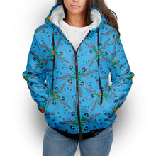 Load image into Gallery viewer, Willow Bee Saphire Sherpa Hoodie
