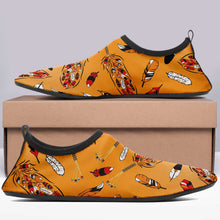 Load image into Gallery viewer, TRD - feather orange Kid&#39;s Sockamoccs Slip On Shoes
