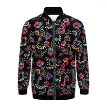 Load image into Gallery viewer, Floral Danseur Zippered Collared Lightweight Jacket
