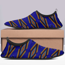 Load image into Gallery viewer, Diamond in the Bluff Blue Kid&#39;s Sockamoccs Slip On Shoes
