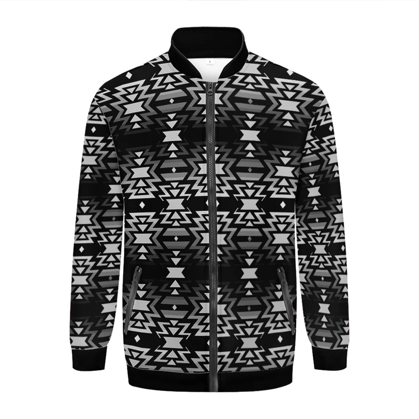 Black Fire and Gray Lightweight Jacket