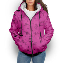 Load image into Gallery viewer, Ledger Dabbles Magenta Sherpa Hoodie
