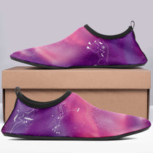 Load image into Gallery viewer, Animal Ancestors 7 Aurora Gases Pink and Purple Kid&#39;s Sockamoccs Slip On Shoes
