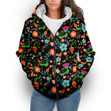 Load image into Gallery viewer, Bee Spring Night Sherpa Hoodie
