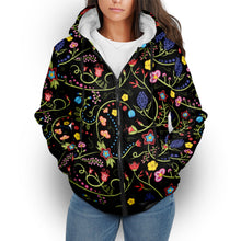 Load image into Gallery viewer, Fresh Fleur Midnight Sherpa Hoodie
