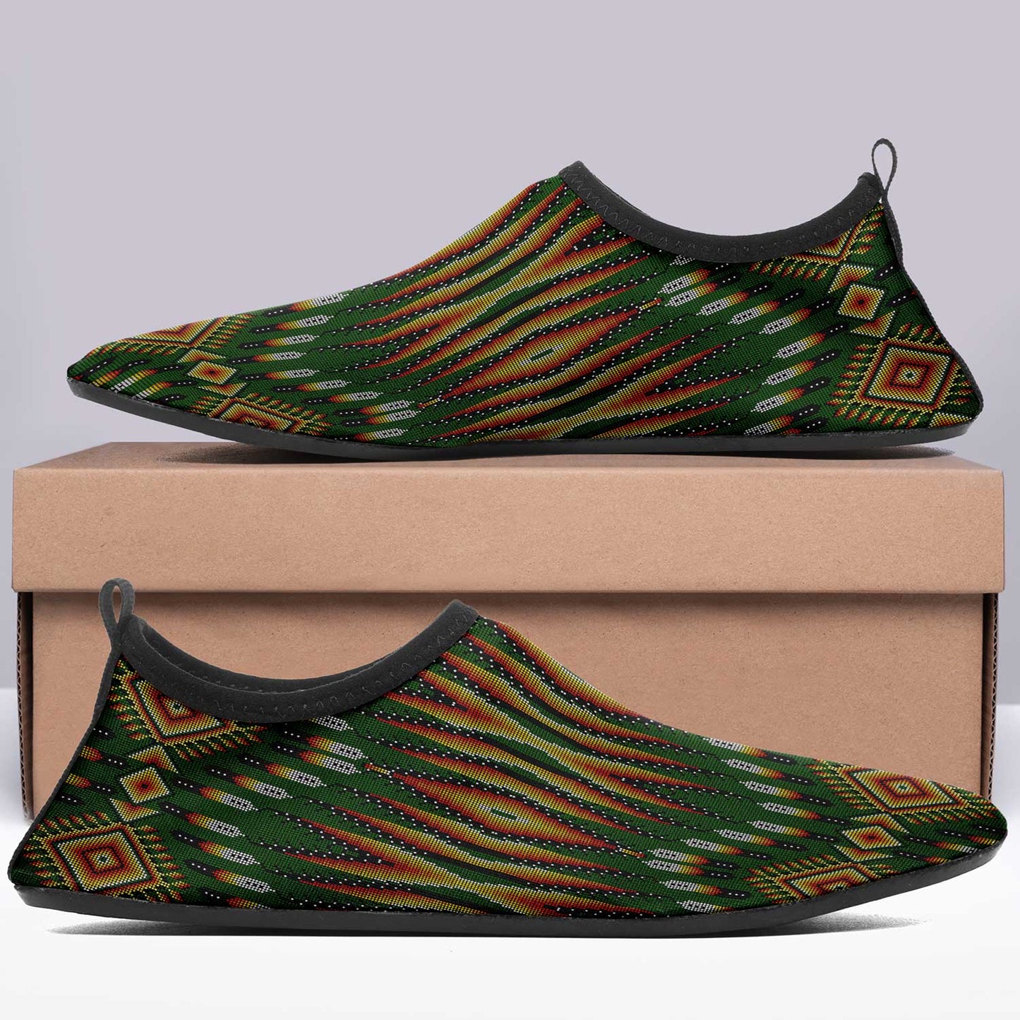 Fire Feather Green Sockamoccs