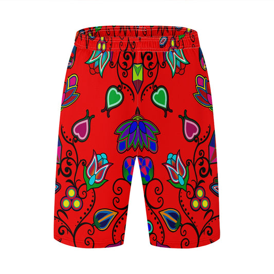 Indigenous Paisley Dahlia Athletic Shorts