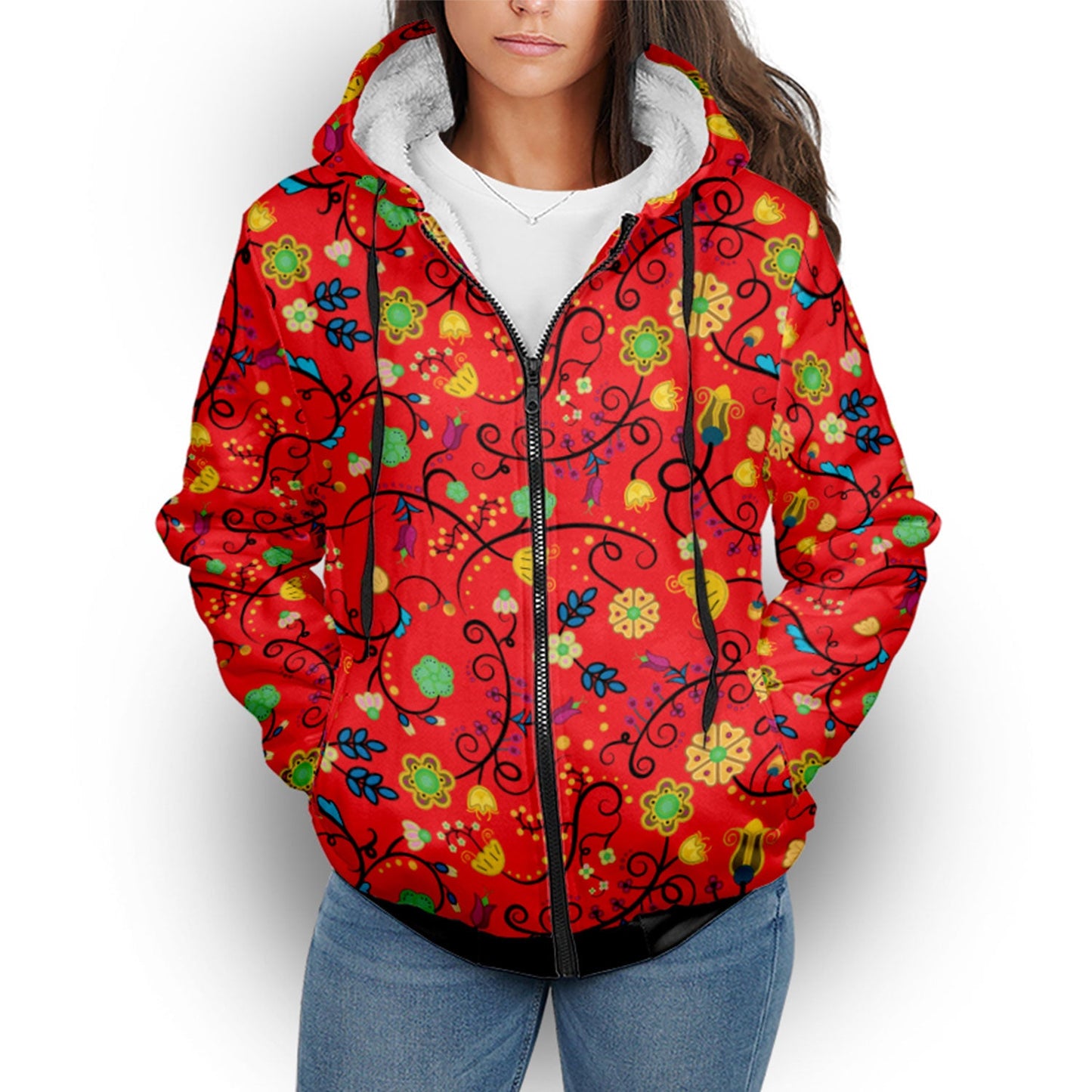 Nipin Blossom Fire Sherpa Hoodie