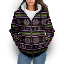 Load image into Gallery viewer, Evening Feather Wheel Sherpa Hoodie
