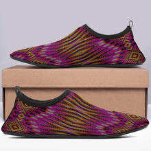 Load image into Gallery viewer, Fire Feather Pink Kid&#39;s Sockamoccs Slip On Shoes
