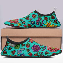 Load image into Gallery viewer, Berry Pop Turquoise Kid&#39;s Sockamoccs Slip On Shoes
