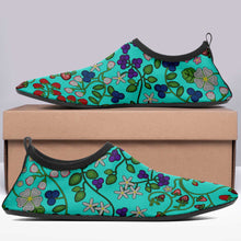 Load image into Gallery viewer, Grandmother Stories turquoise Kid&#39;s Sockamoccs Slip On Shoes
