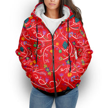 Load image into Gallery viewer, Fresh Fleur Fire Sherpa Hoodie
