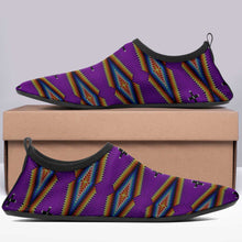 Load image into Gallery viewer, Diamond in the Bluff Purple Kid&#39;s Sockamoccs Slip On Shoes
