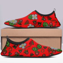 Load image into Gallery viewer, Strawberry Dreams Fire Kid&#39;s Sockamoccs Slip On Shoes
