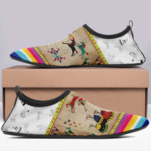 Load image into Gallery viewer, Horses Running White Clay Kid&#39;s Sockamoccs Slip On Shoes
