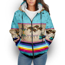 Load image into Gallery viewer, Buffalos Running Sky Sherpa Hoodie
