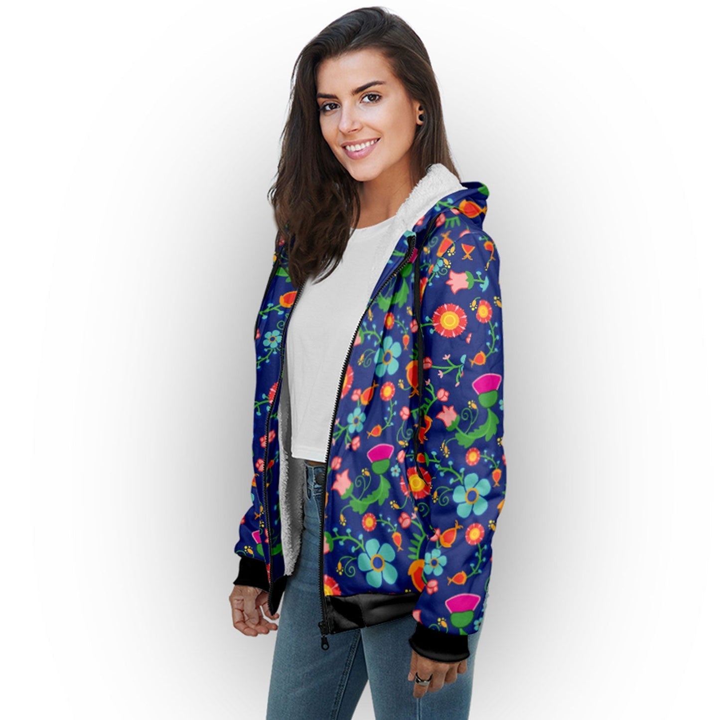 Bee Spring Twilight Sherpa Hoodie