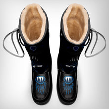 Load image into Gallery viewer, Bear Paw Blue Black Real Leather MocLux
