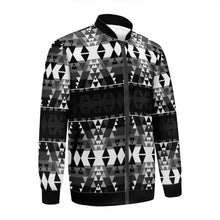 Load image into Gallery viewer, Writing on Stone Black and White Youth Zippered Collared Lightweight Jacket
