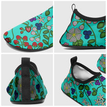 Load image into Gallery viewer, Grandmother Stories turquoise Kid&#39;s Sockamoccs Slip On Shoes
