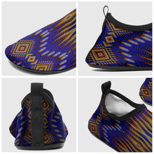 Load image into Gallery viewer, Fire Feather Blue Kid&#39;s Sockamoccs Slip On Shoes
