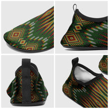 Load image into Gallery viewer, Fire Feather Green Kid&#39;s Sockamoccs Slip On Shoes
